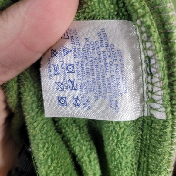 Lands End Fleece Jacket Plus Size 2X Full Zip Pockets Coat Mid Weight Green - Picture 8 of 8